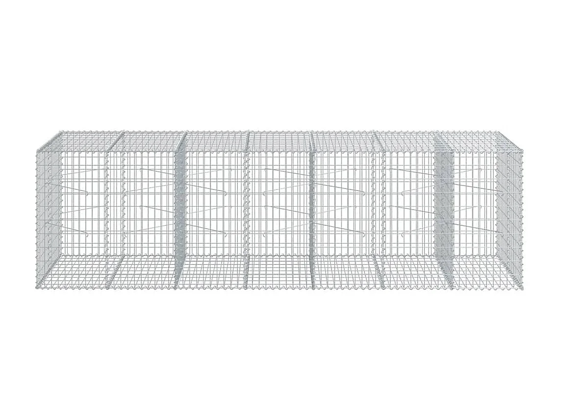 Cesta de gaviones con cubierta hierro galvanizado 350x100x100cm