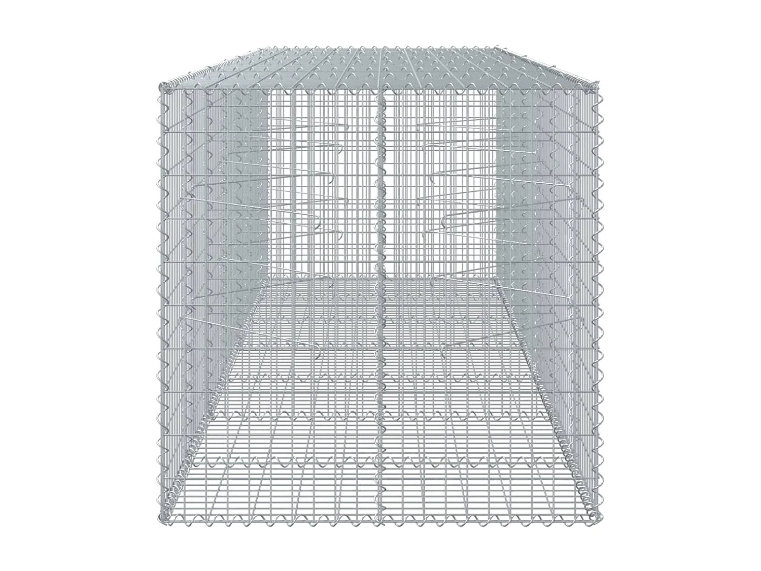 Cesta de gaviones con cubierta hierro galvanizado 350x100x100cm