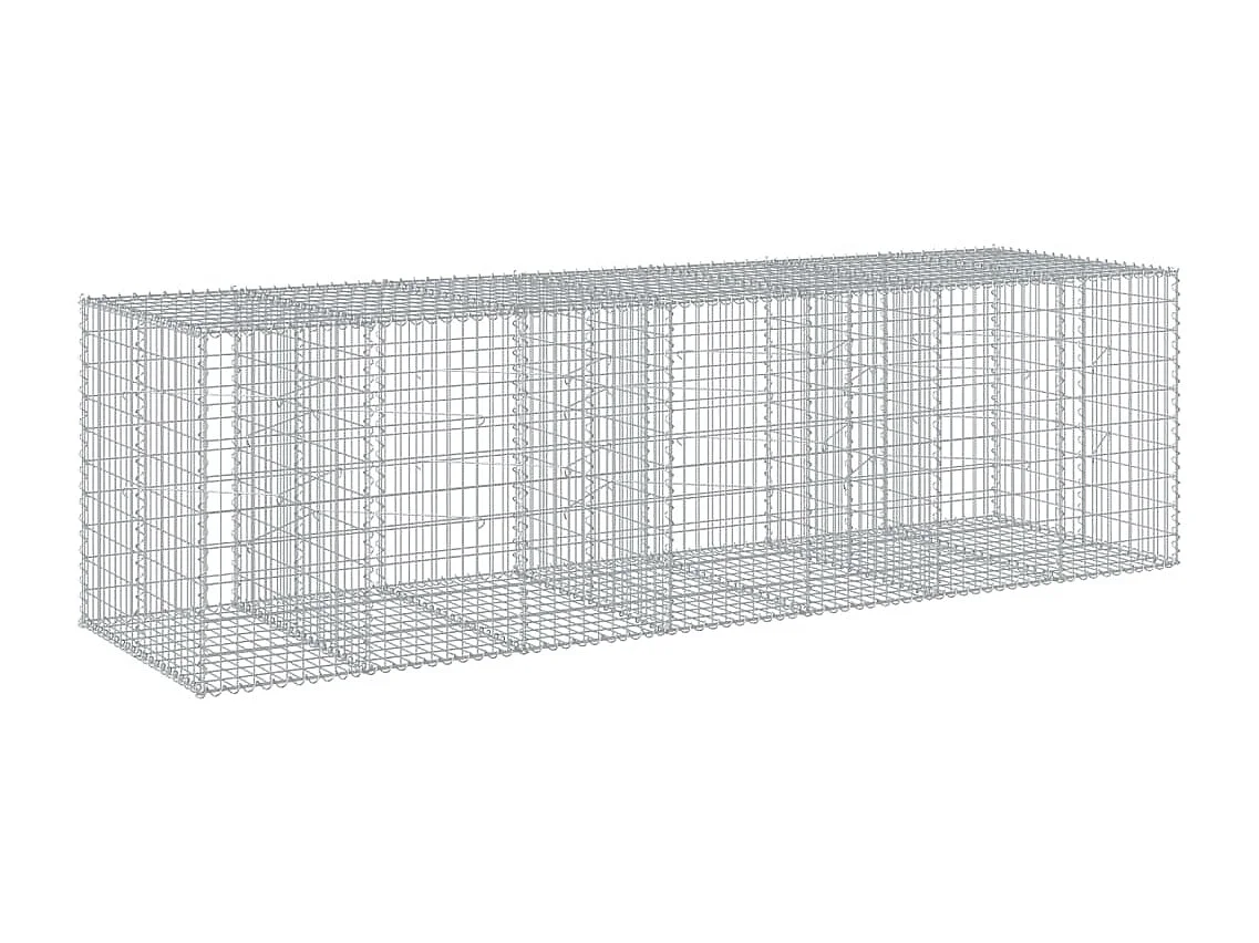 Cesta de gaviones con cubierta hierro galvanizado 350x100x100cm