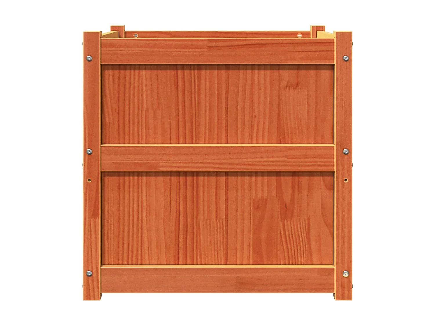 Jardinière cire marron 60x60x60 cm bois de pin massif