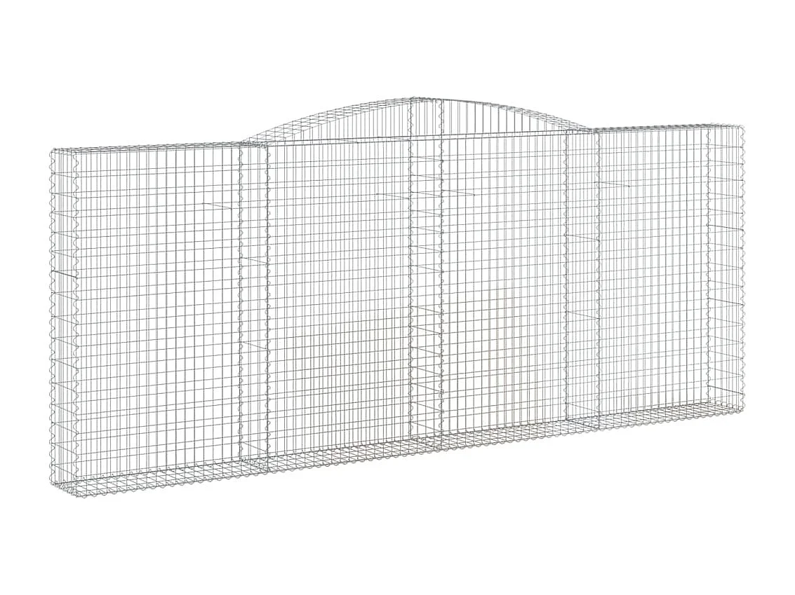 Paniers à gabions arqués 7 pcs 400x30x160/180 cm Fer galvanisé