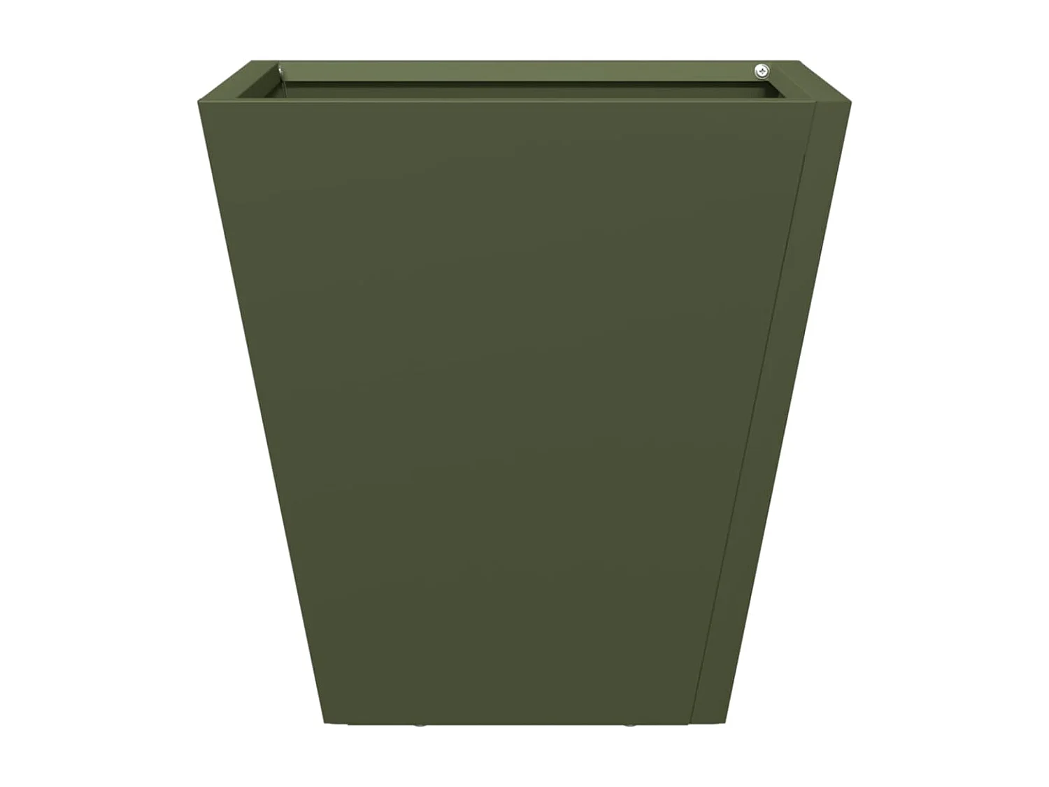 Jardinière vert olive 30x30x30 cm acier