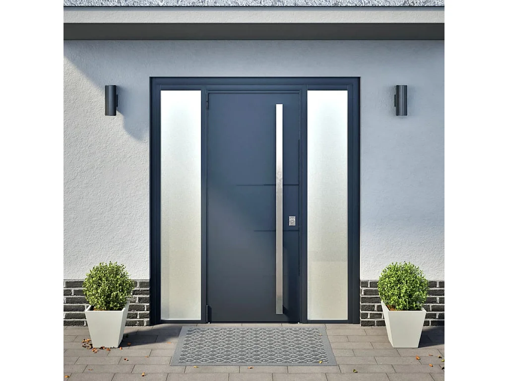 Fioriere da Giardino 2 pz Bianche 30x30x30 cm in Acciaio