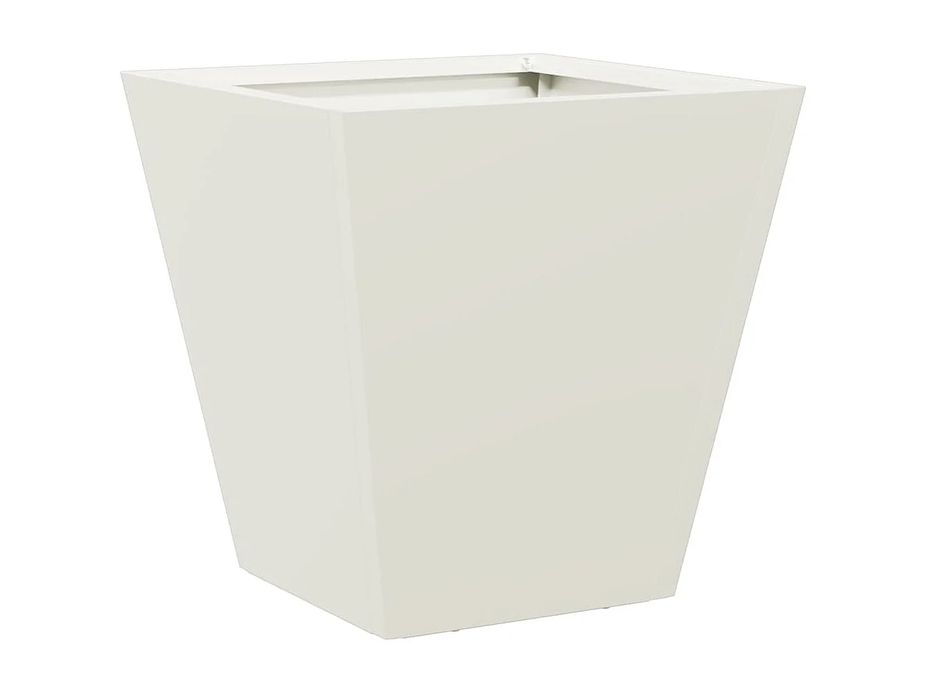 Fioriere da Giardino 2 pz Bianche 30x30x30 cm in Acciaio