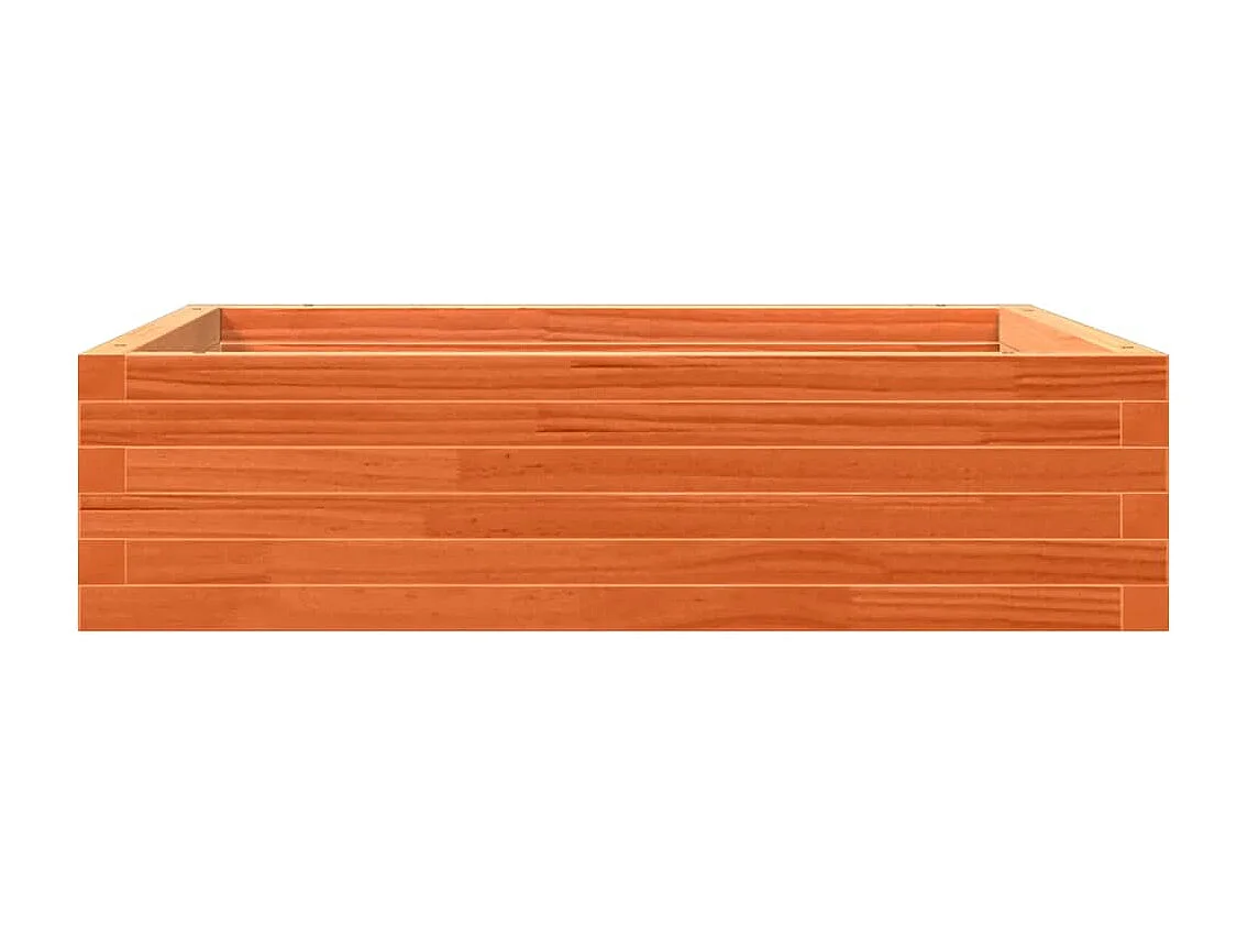 Jardinière cire marron 90x90x23 cm bois de pin massif