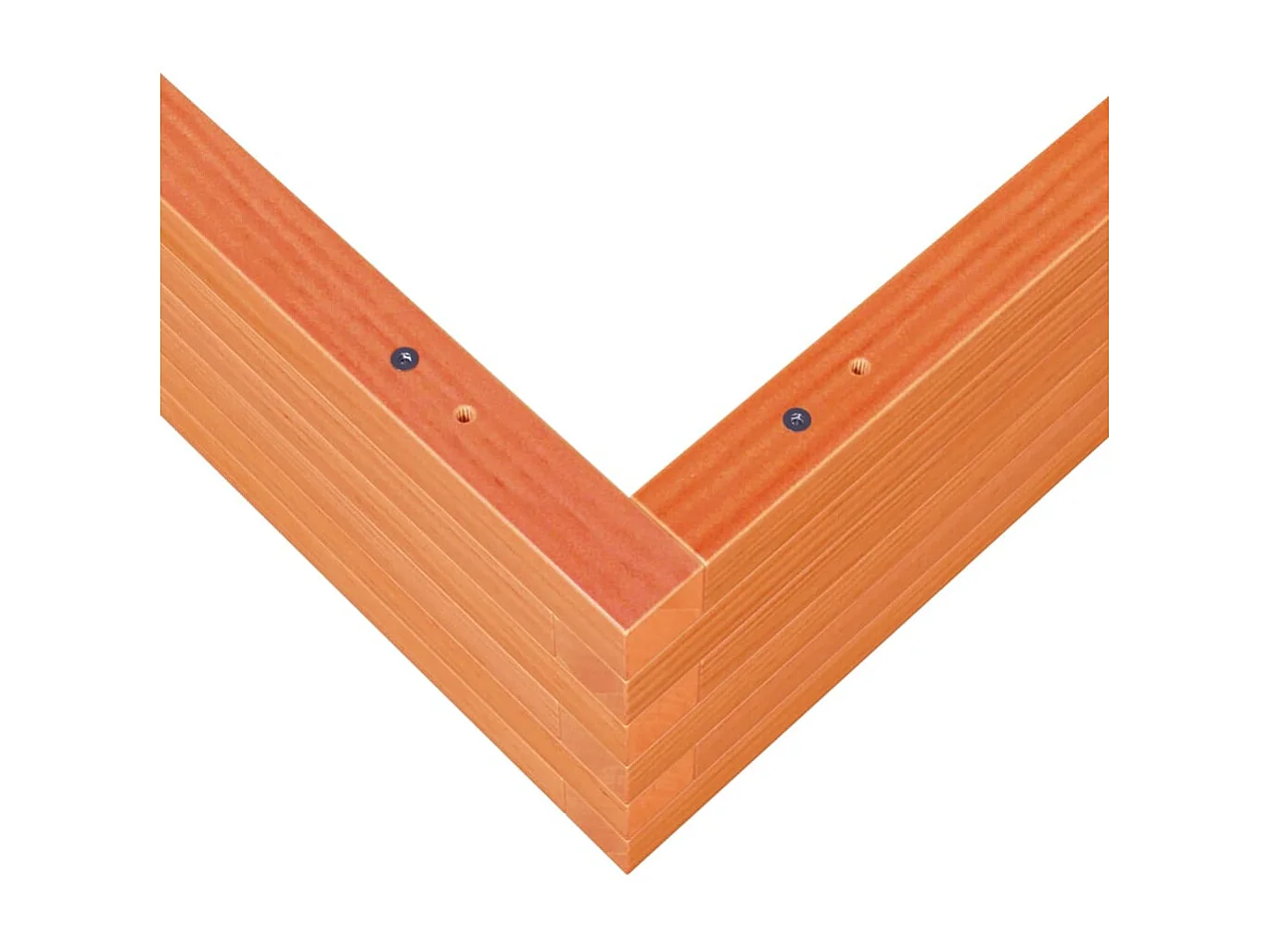 Jardinière cire marron 90x90x23 cm bois de pin massif