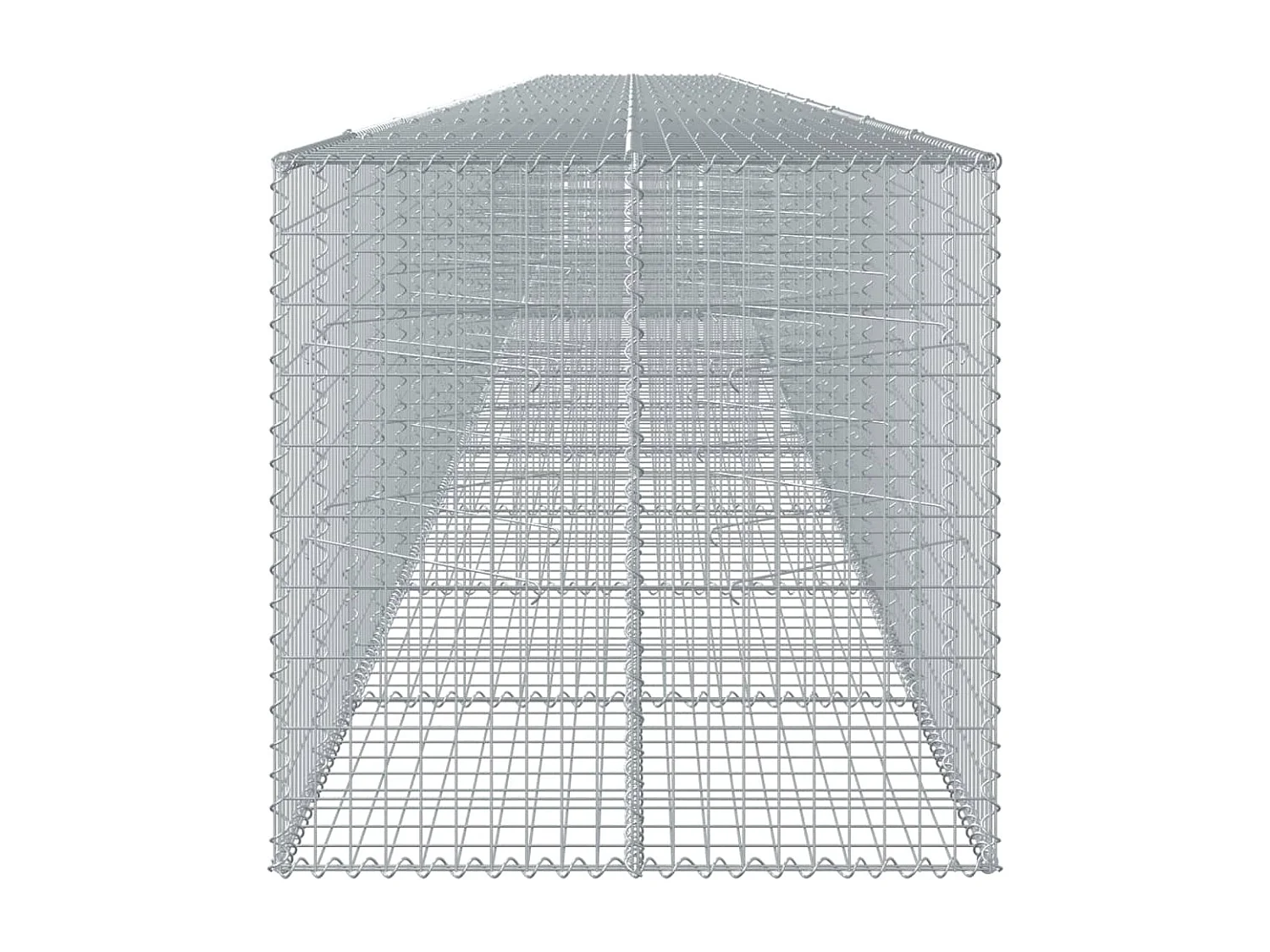 Cesta gaviones con cubierta hierro galvanizado 1200x100x100 cm