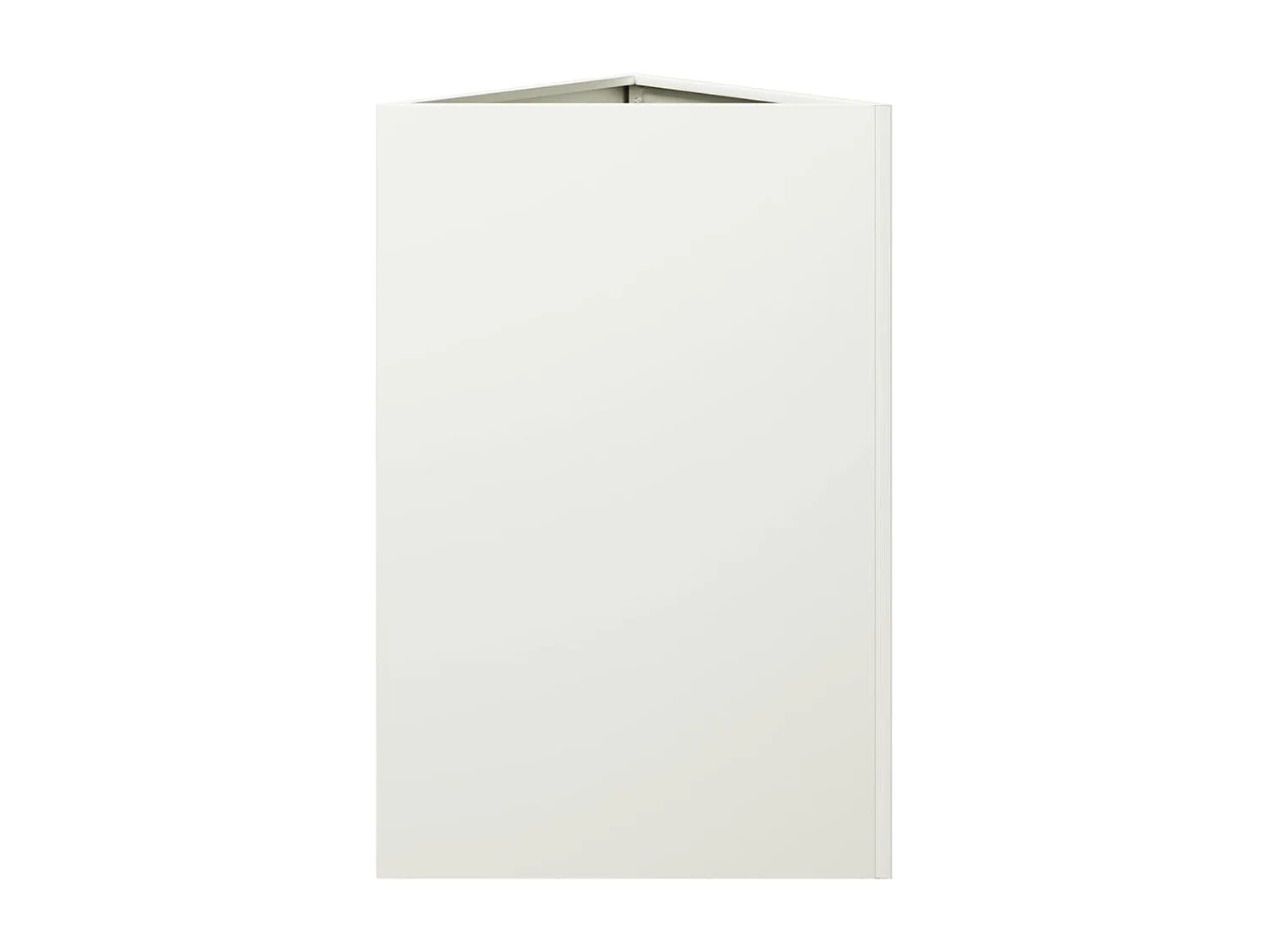 Jardinière blanc triangulaire 50x43x75 cm acier