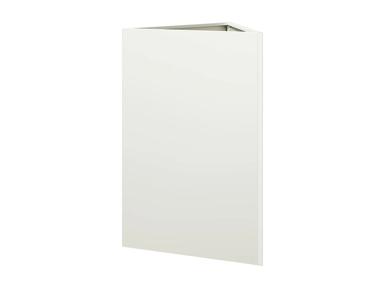 Jardinière blanc triangulaire 50x43x75 cm acier