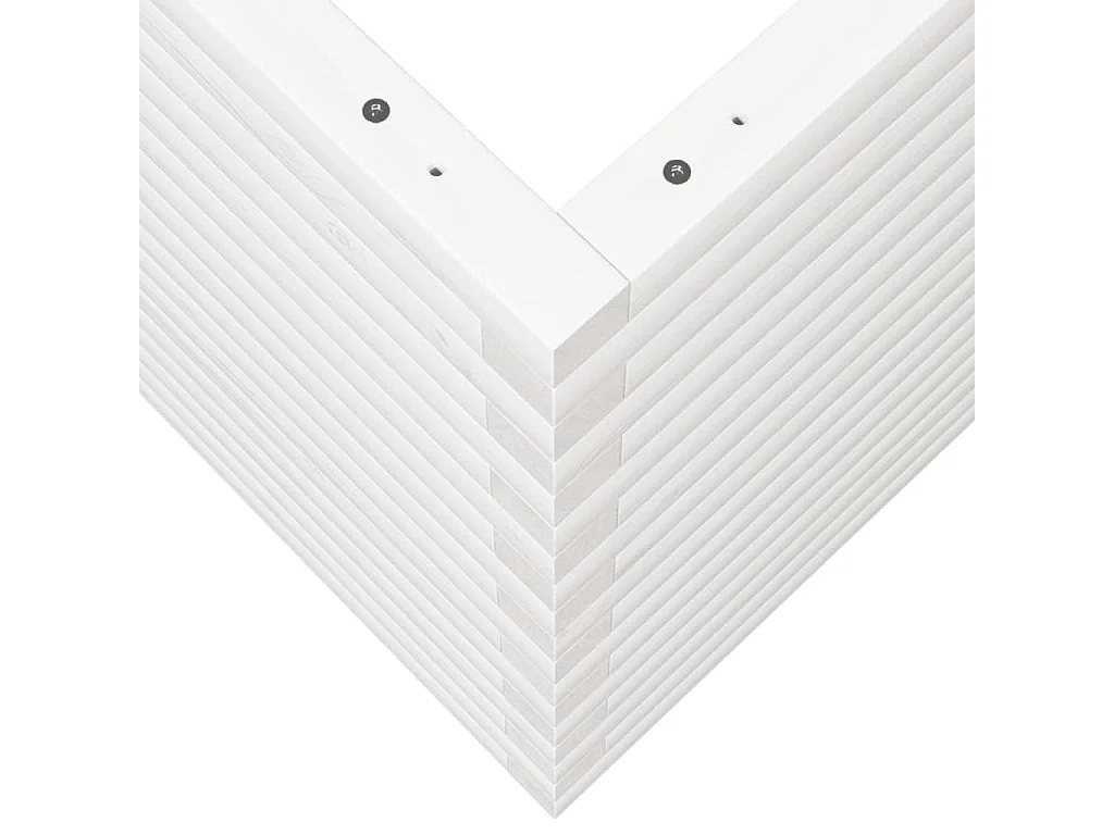 Jardinière blanc 70x70x68,5 cm bois de pin massif
