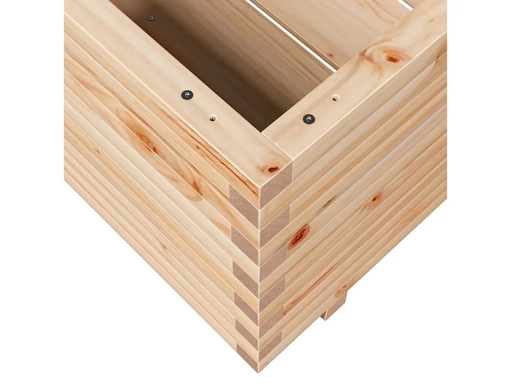 Jardinera madera maciza de pino 90x60x49,5 cm