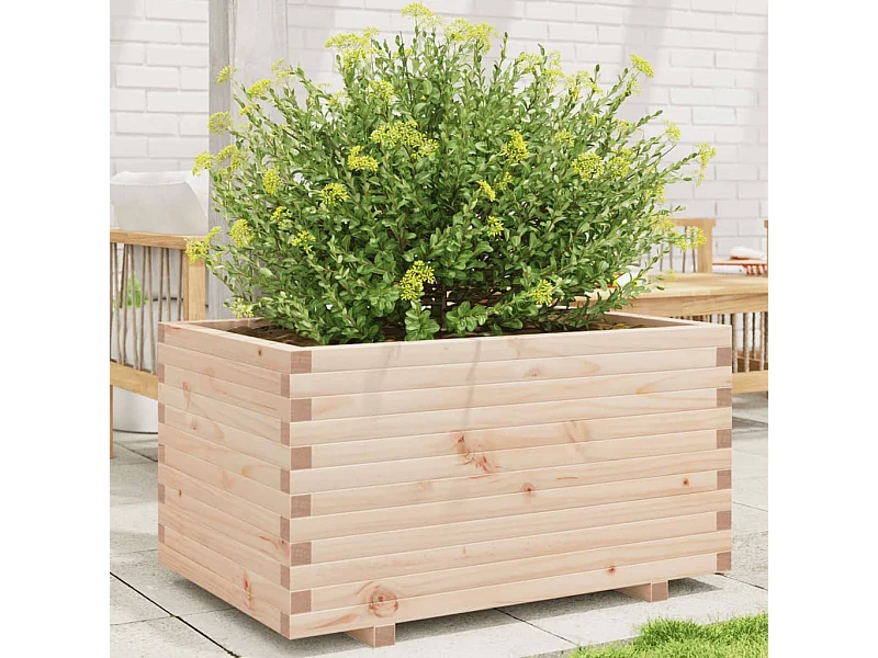 Jardinière 90x60x49,5 cm bois de pin massif