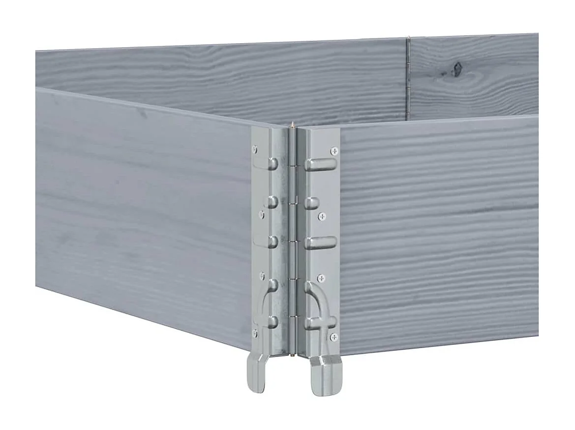 Jardinière gris 150x100 cm bois de pin massif