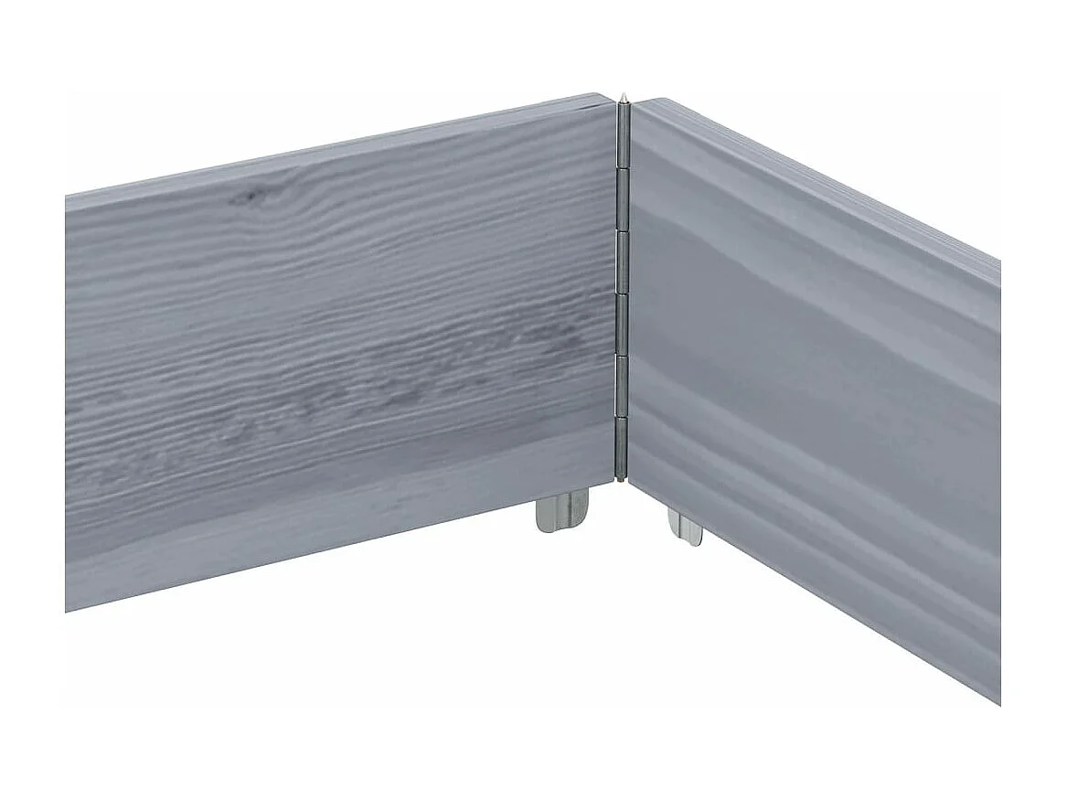 Jardinière gris 150x100 cm bois de pin massif