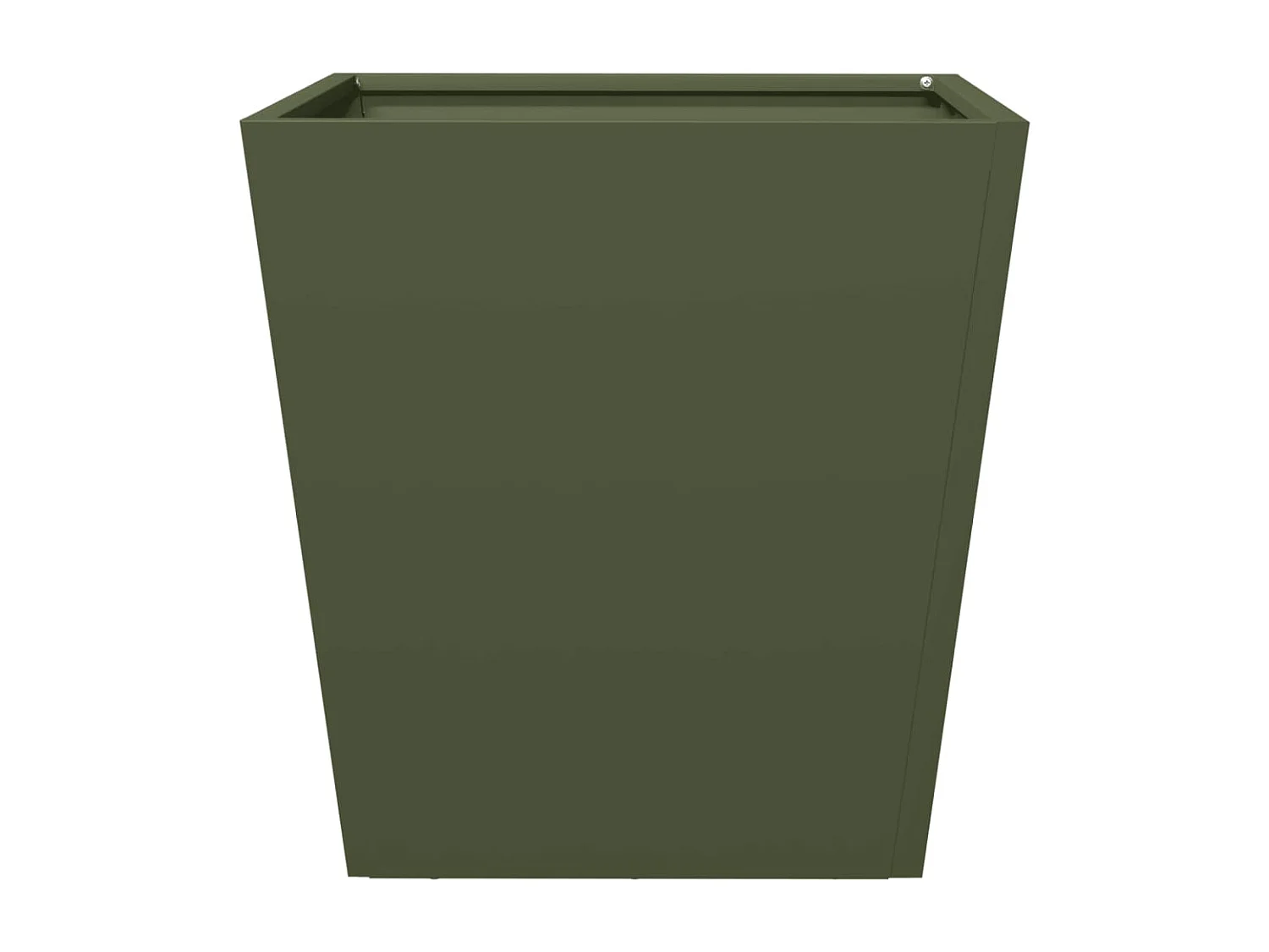 Jardinières 2 pcs vert olive 40x40x40 cm acier