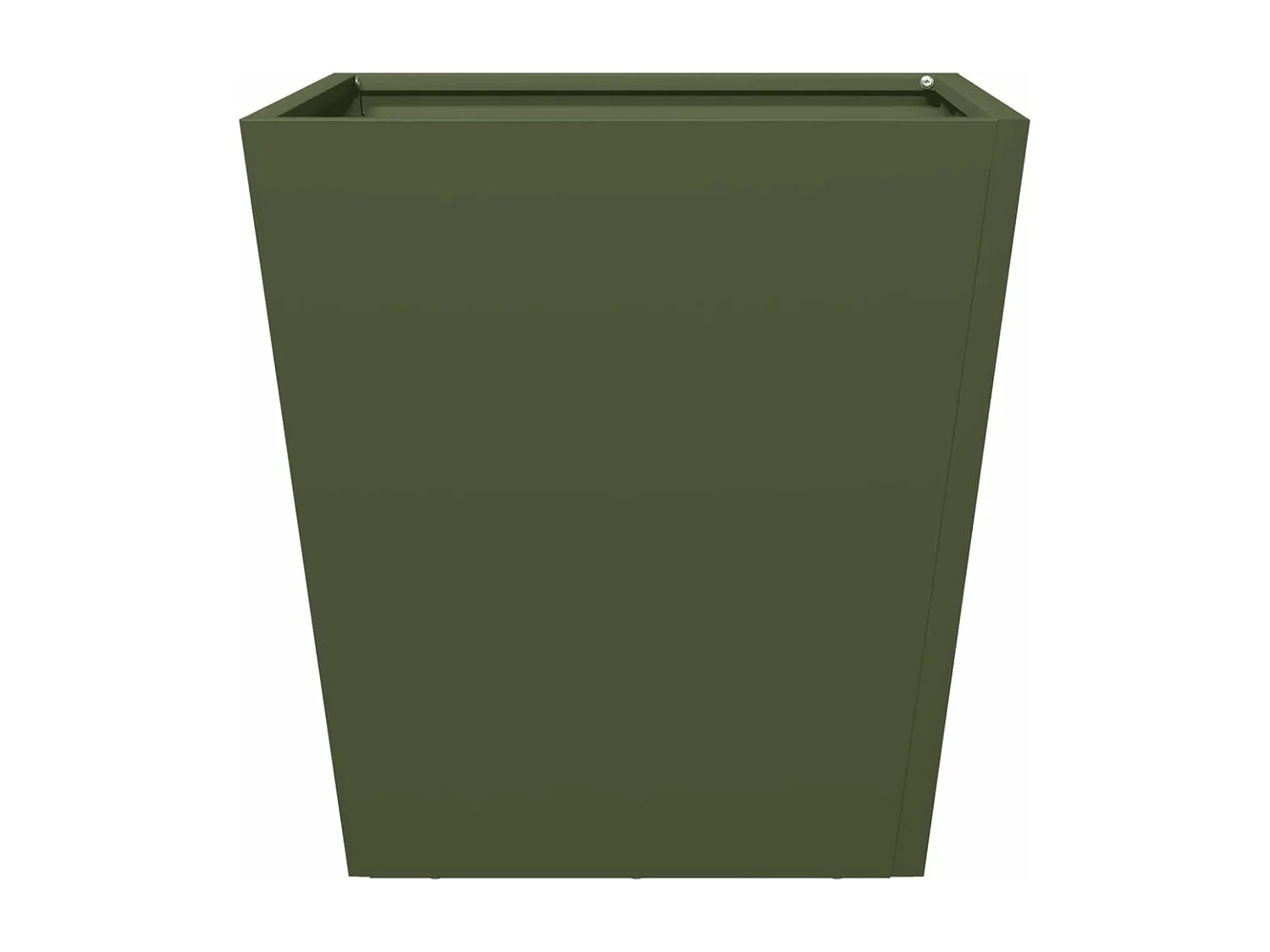 Jardinières 2 pcs vert olive 40x40x40 cm acier