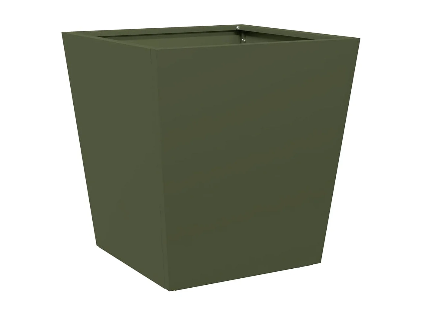 Jardinières 2 pcs vert olive 40x40x40 cm acier