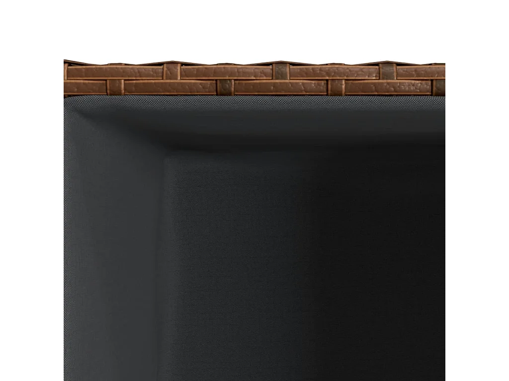 Jardinière marron 40x40x80 cm résine tressée