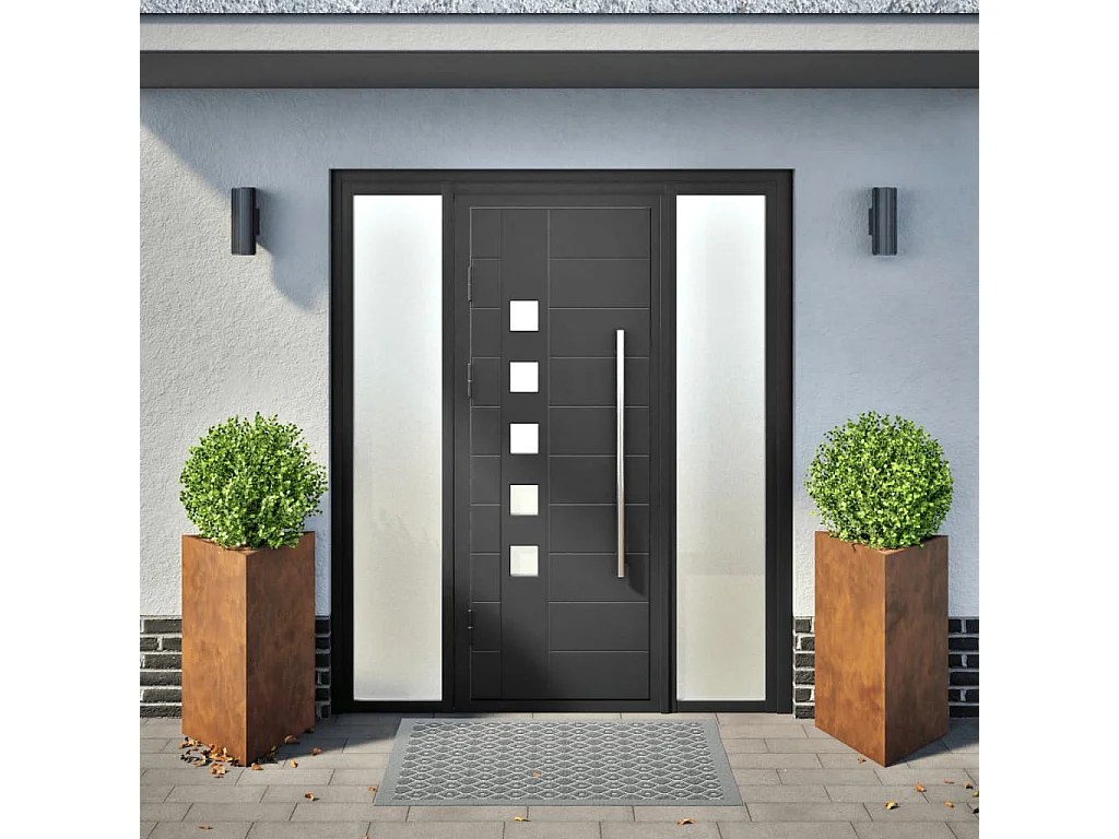 Pflanzkübel 2 Stk. Dreieckig 50x43x75 cm Cortenstahl