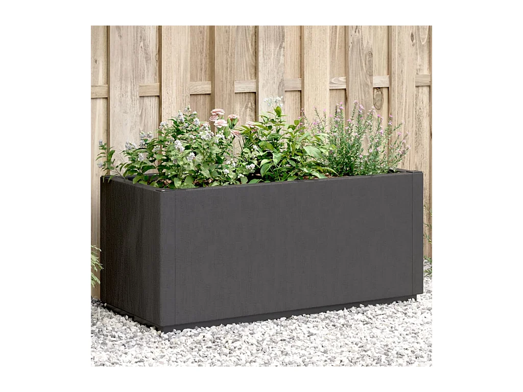 Jardinière gris foncé 80x36x35 cm PP
