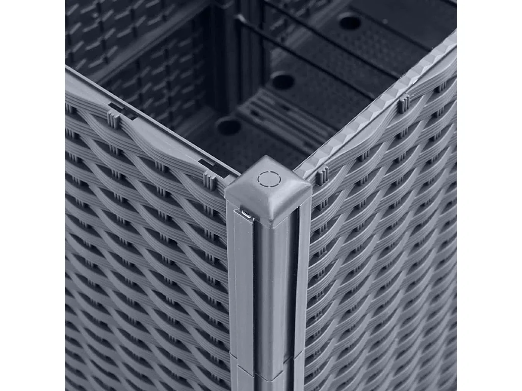 Jardinière avec treillis bleu gris 160x160x140 cm PP