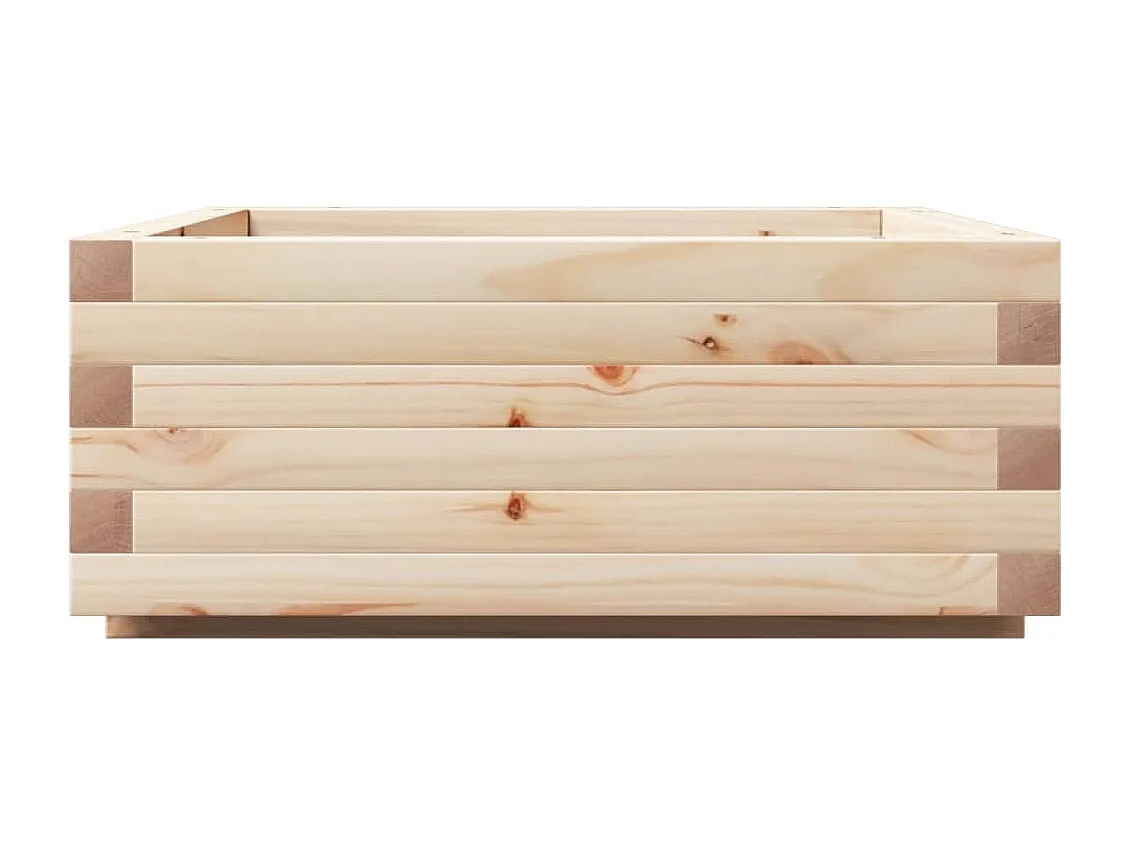 Jardinière 60x60x26,5 cm bois de pin massif