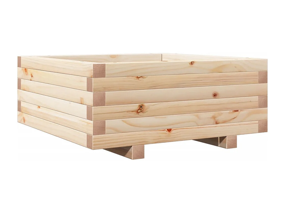 Jardinière 60x60x26,5 cm bois de pin massif