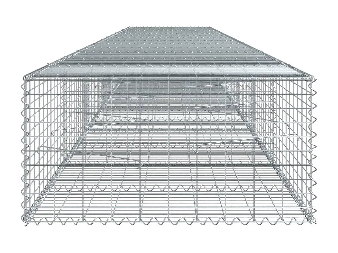 Cesto gabião com cobertura 700x100x50 cm ferro galvanizado