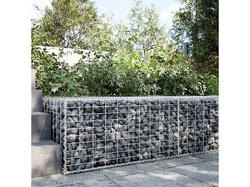 Cesto gabião com cobertura 100x100x50 cm ferro galvanizado