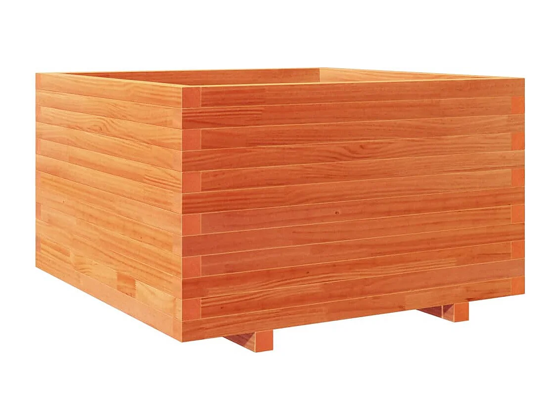 Vaso/floreira de jardim 80x80x49,5 cm pinho maciço castanho mel