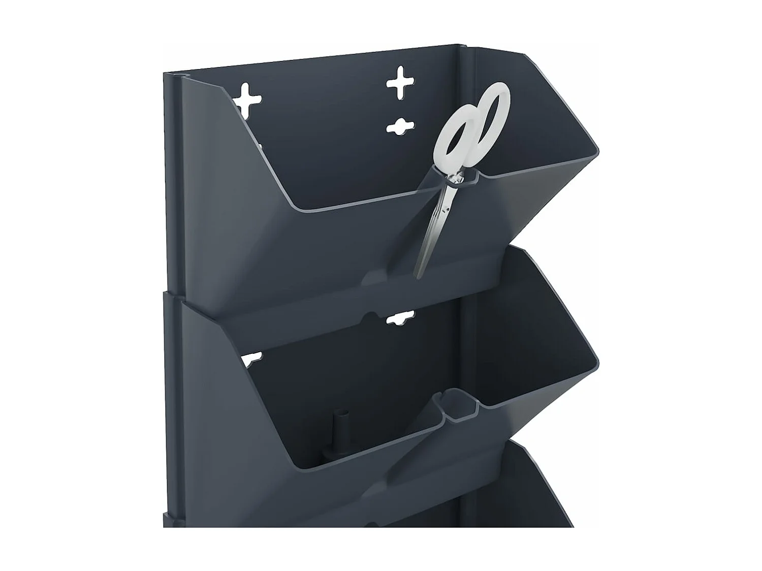 Ensemble de jardinières verticales 4 pcs Anthracite PP