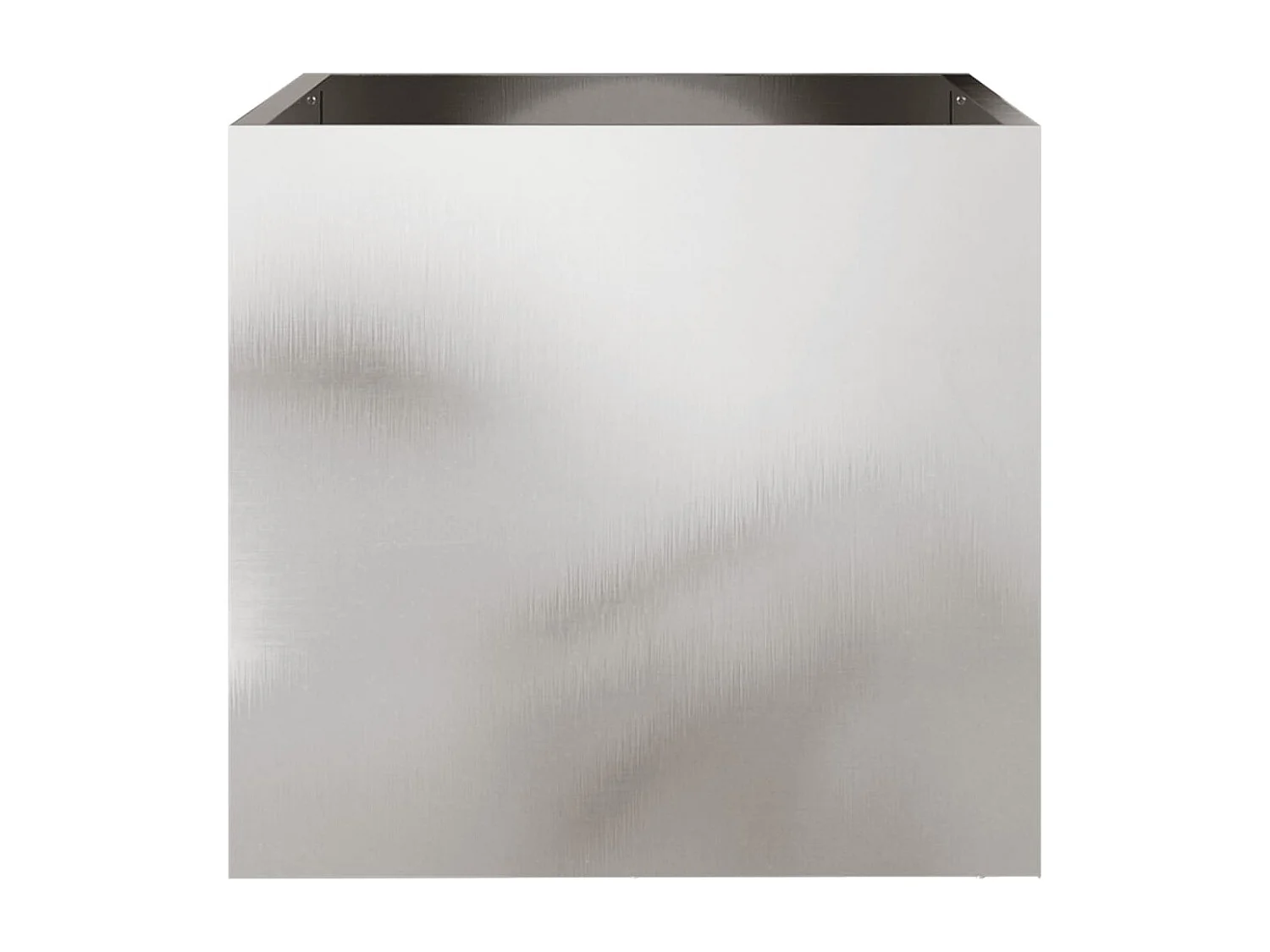 Vaso/floreira 42x40x39 cm aço inoxidável prateado