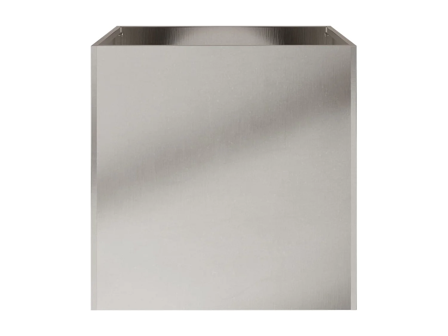 Vaso/floreira 42x40x39 cm aço inoxidável prateado