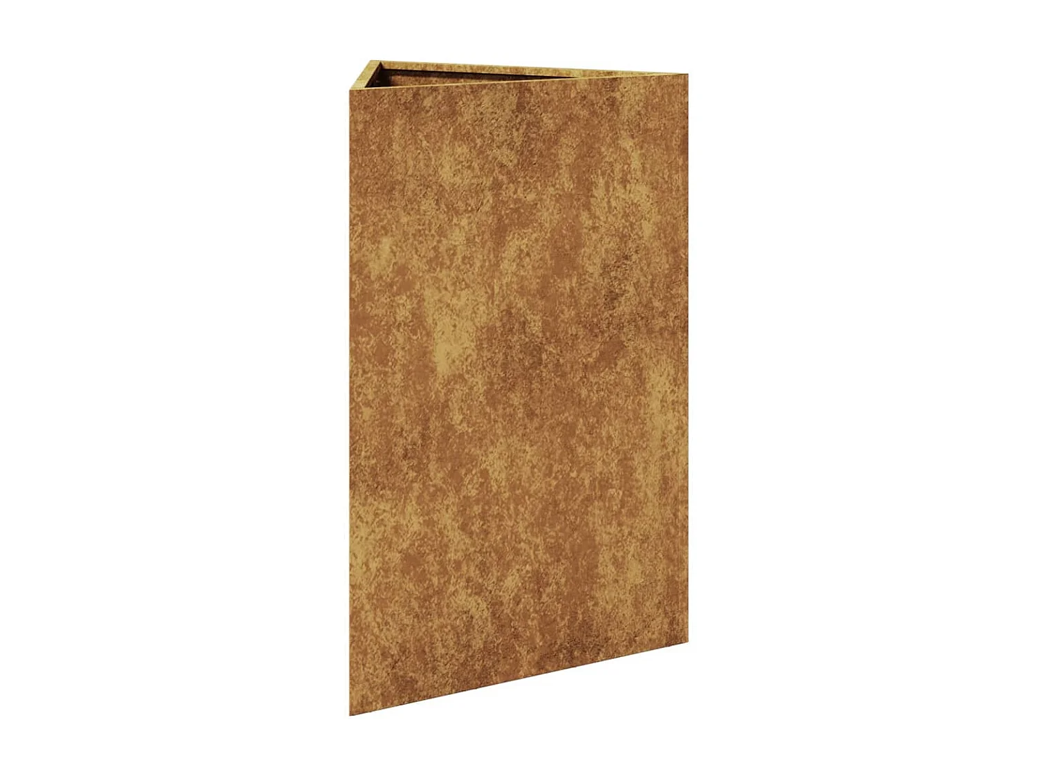 Jardinière triangulaire 50x43x75 cm acier corten