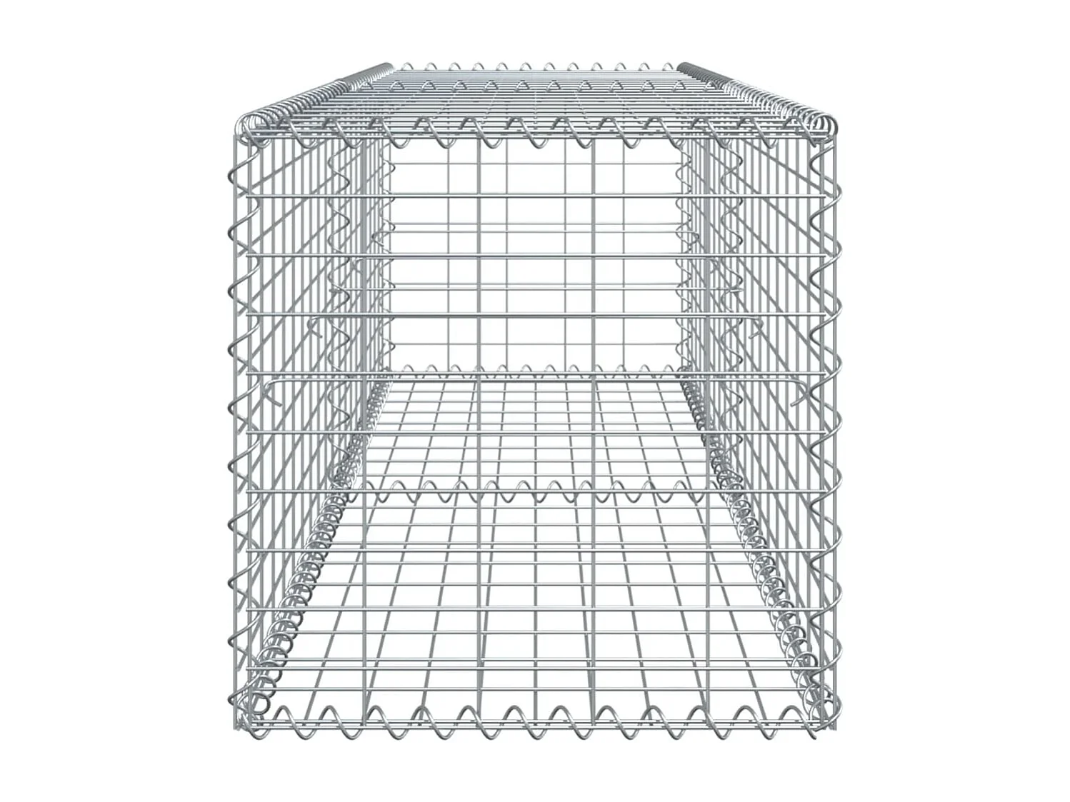 Cesto gabião com cobertura 200x50x50 cm ferro galvanizado