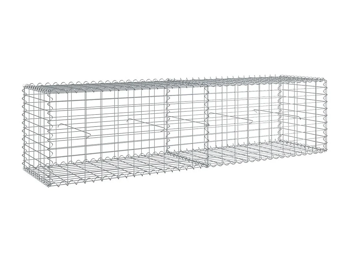Panier gabion avec couvercle 200x50x50 cm fer galvanisé