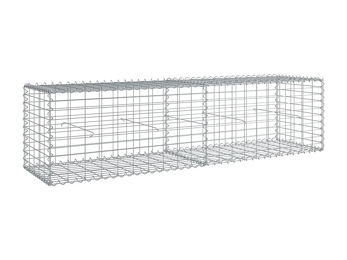Panier gabion avec couvercle 200x50x50 cm fer galvanisé