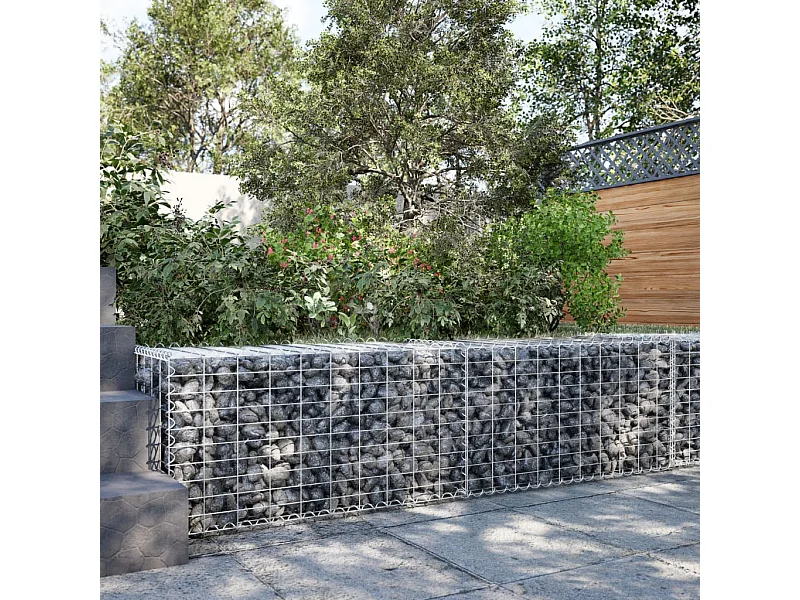 Panier gabion avec couvercle 200x50x50 cm fer galvanisé