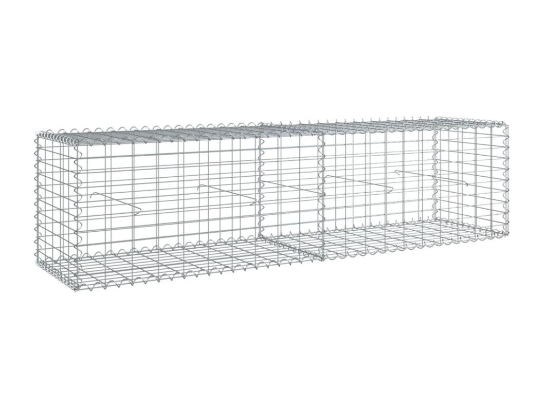 Cesto gabião com cobertura 200x50x50 cm ferro galvanizado
