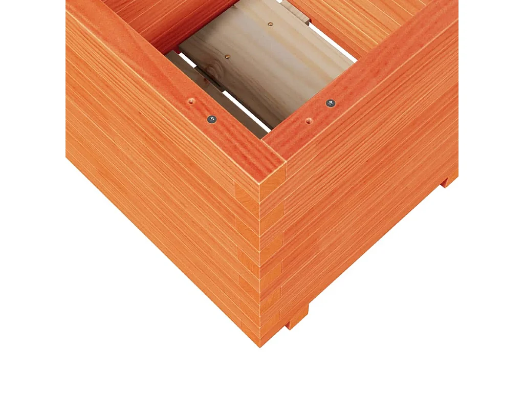 Jardinière cire marron 50x50x49,5 cm bois de pin massif