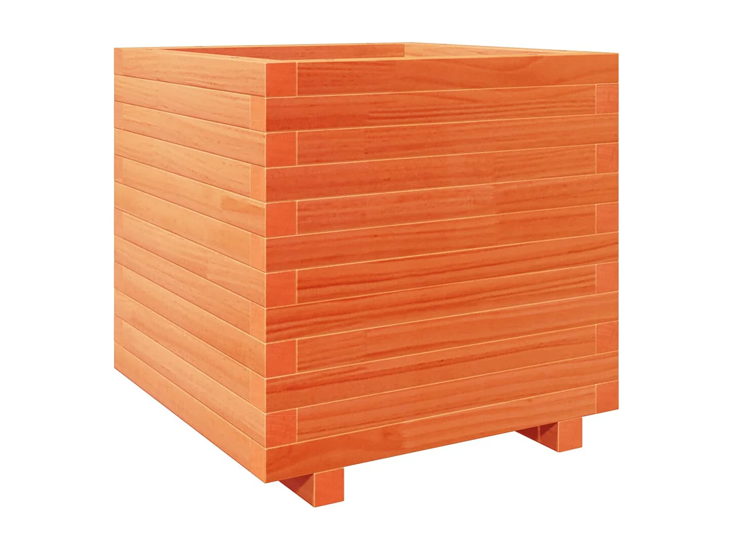 Jardinière cire marron 50x50x49,5 cm bois de pin massif