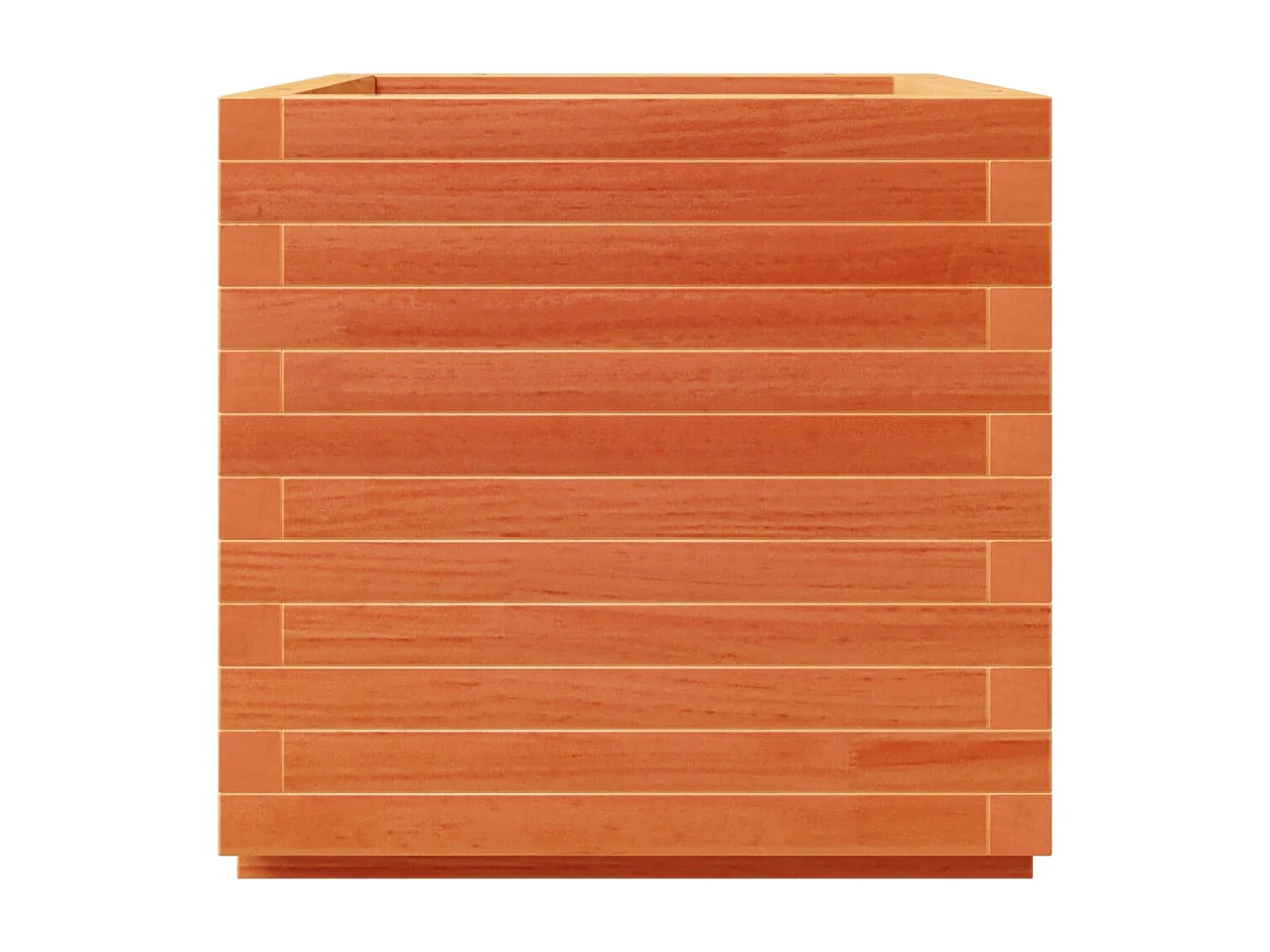 Pflanzkübel Wachsbraun 50x50x49,5 cm Massivholz Kiefer