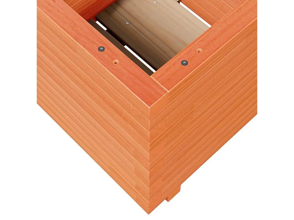 Pflanzkübel Wachsbraun 50x50x49,5 cm Massivholz Kiefer