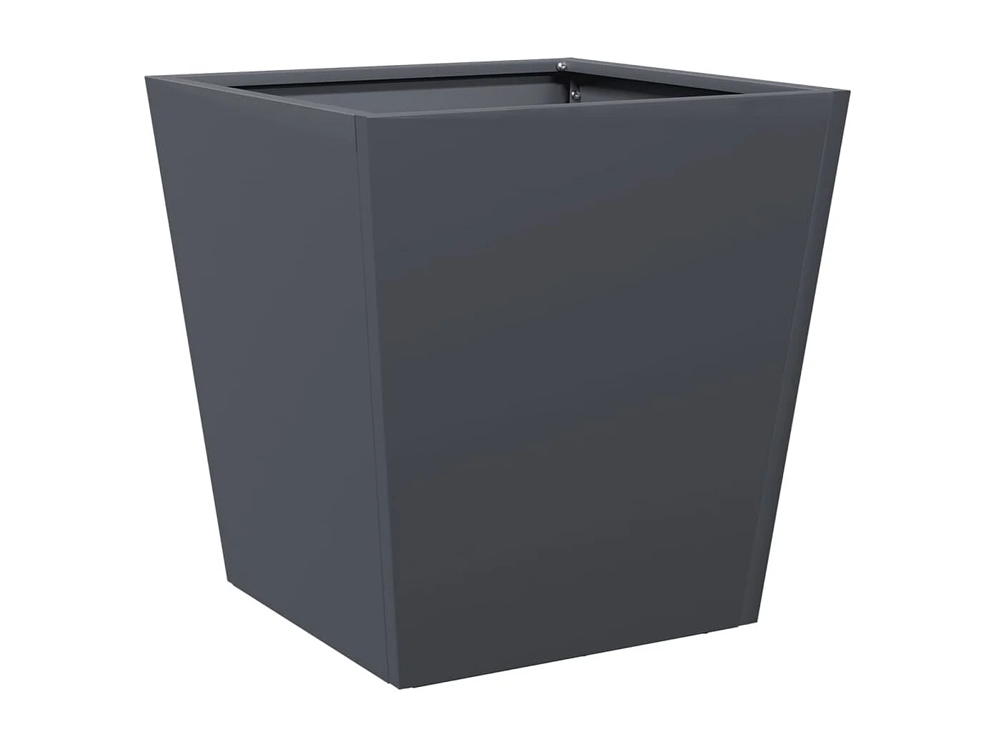 Vaso/floreira de jardim 2 pcs 40x40x40 cm aço antracite