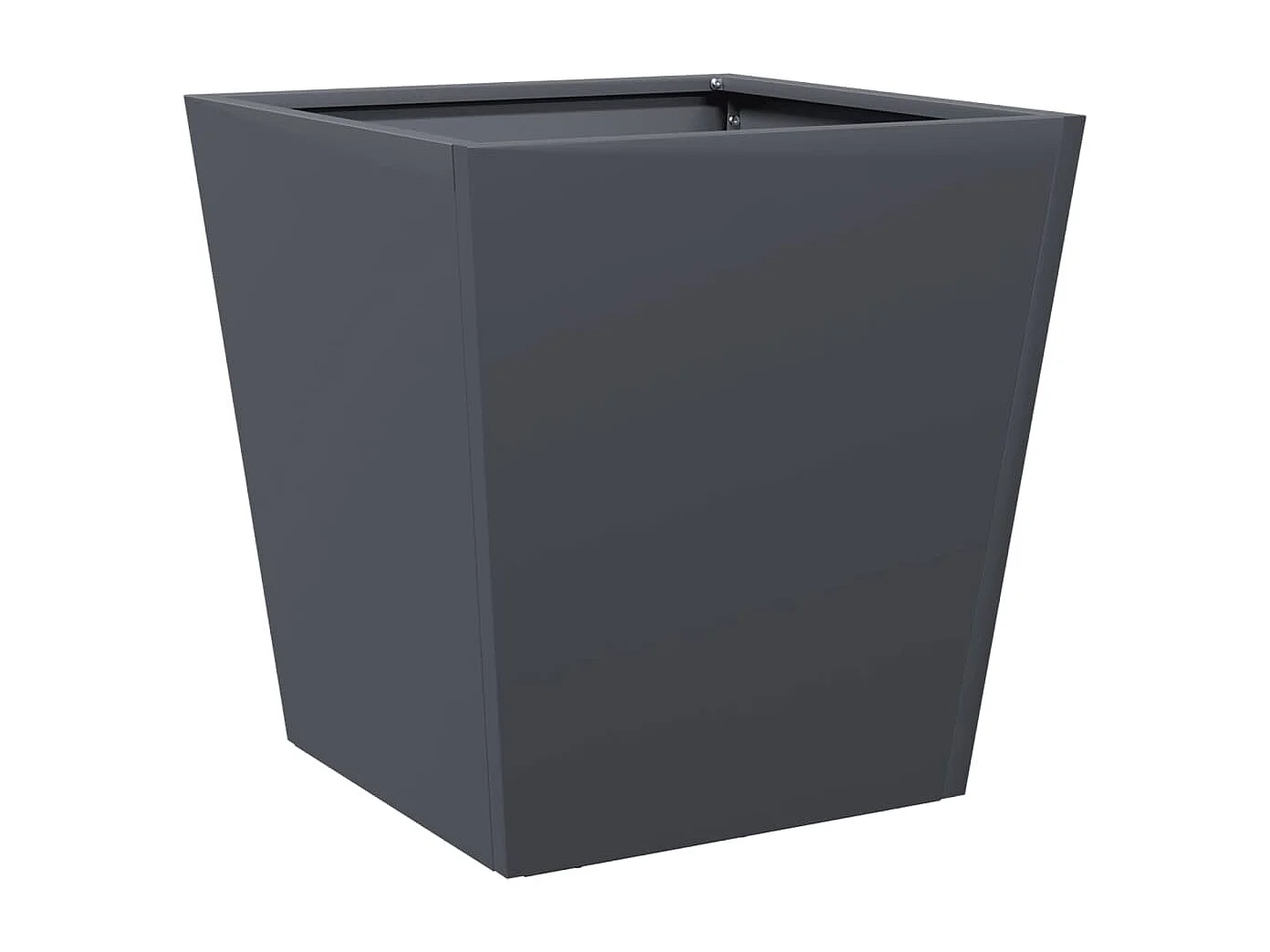 Vaso/floreira de jardim 2 pcs 40x40x40 cm aço antracite