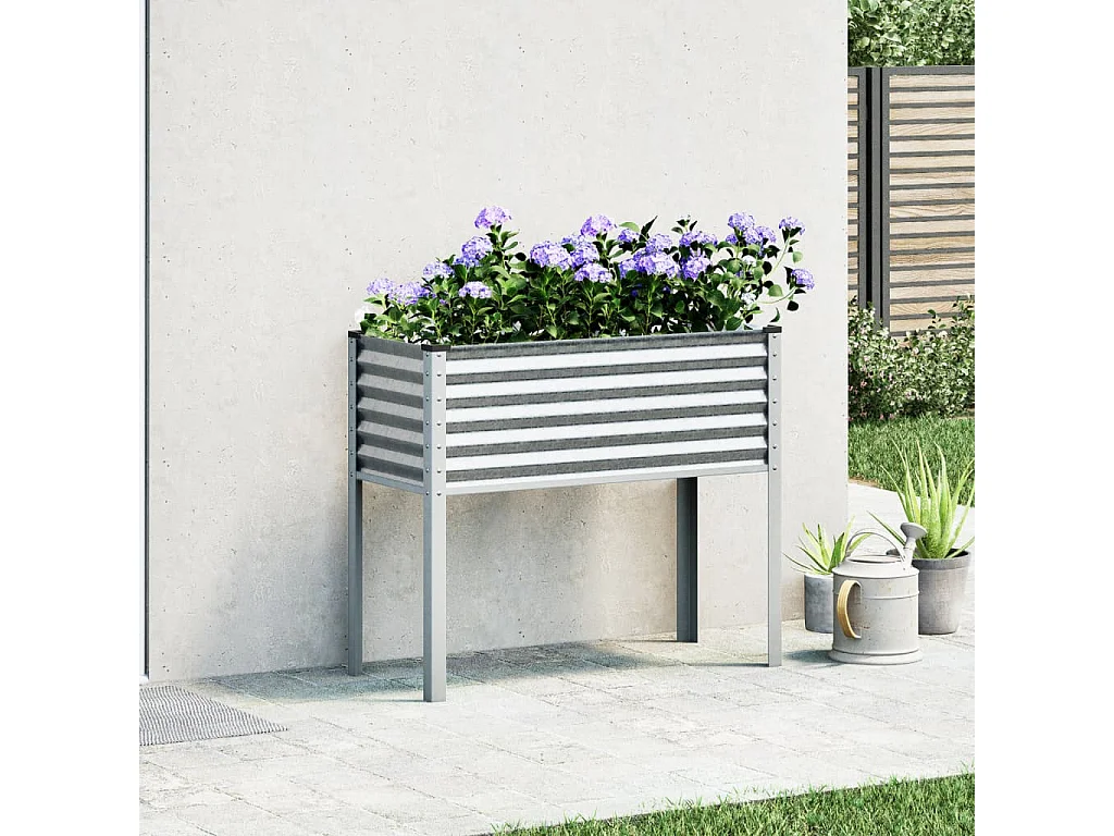 Jardinera de acero galvanizado 100x41x90 cm
