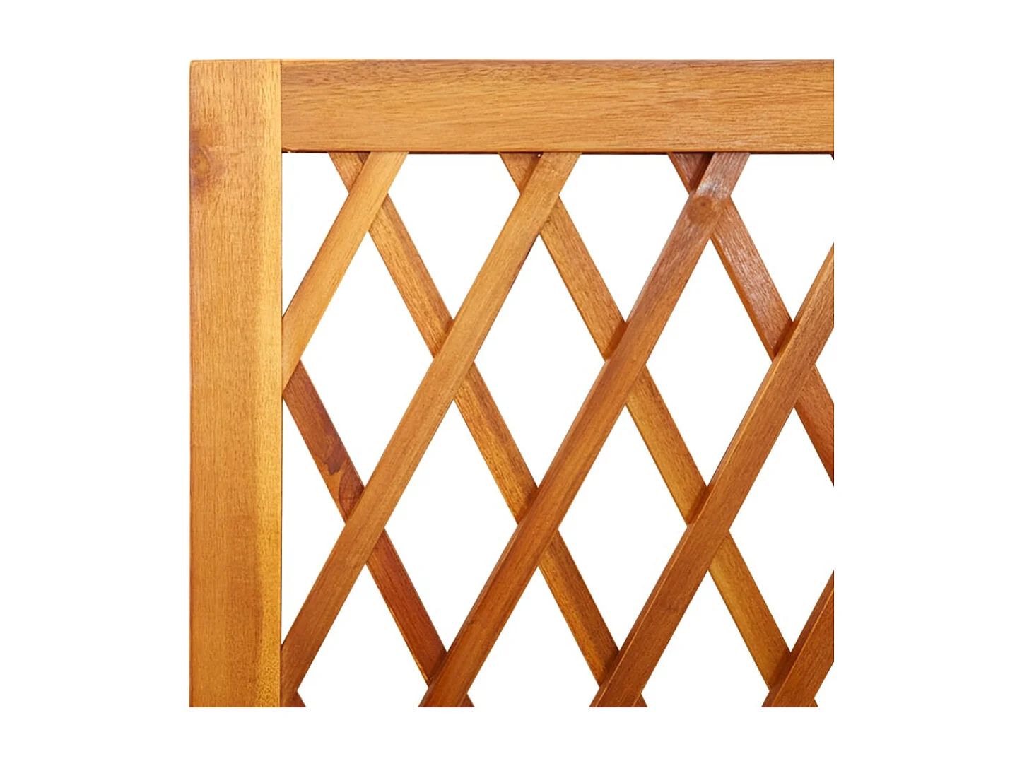 Jardinière avec treillis et étagère bois massif d'acacia