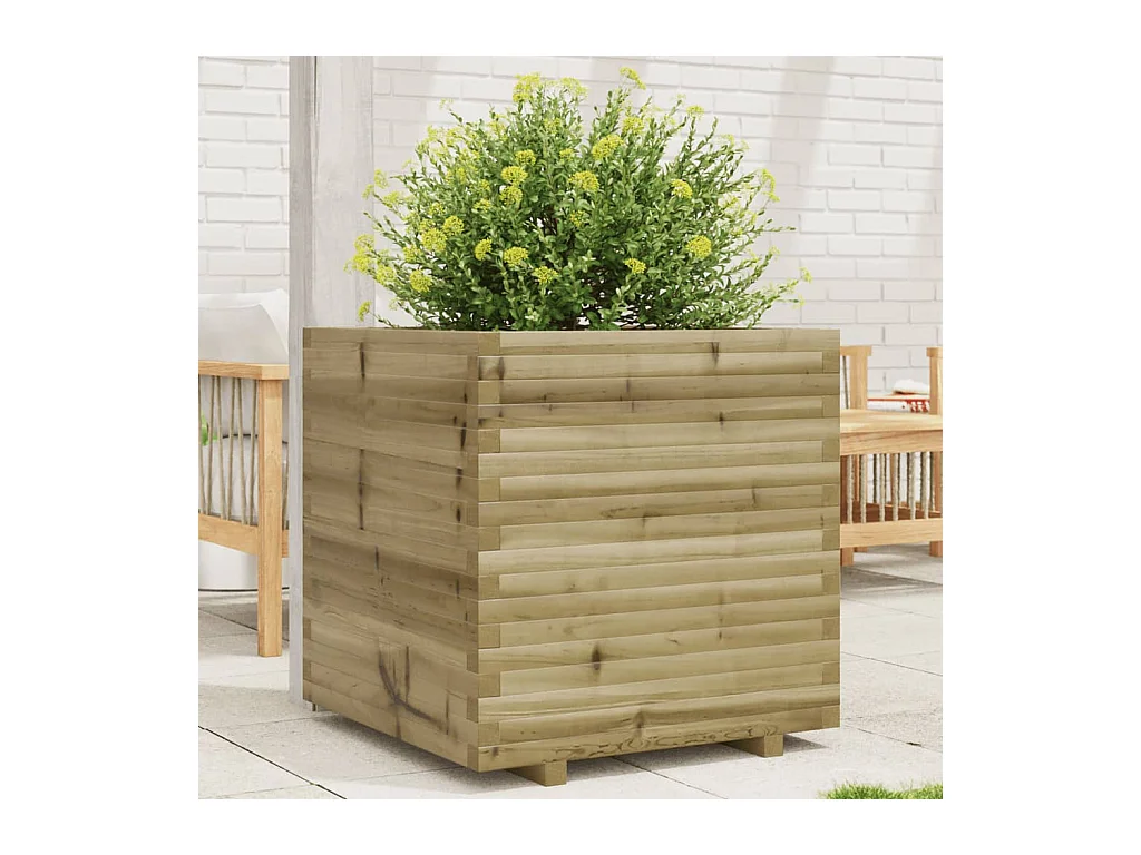 Plantenbak 70x70x72 cm geïmpregneerd grenenhout