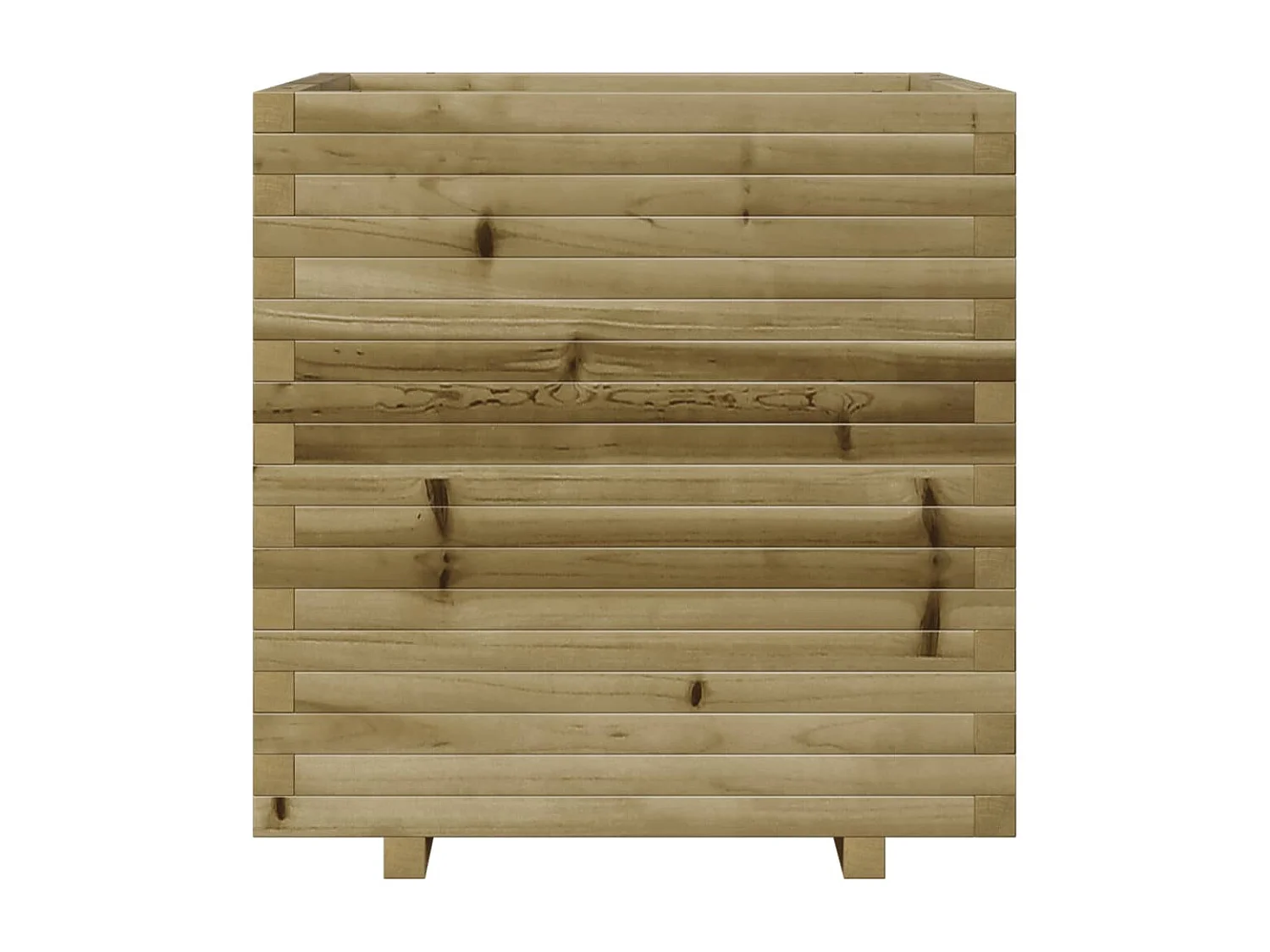 Vaso/floreira de jardim 70x70x72 cm madeira de pinho impregnada