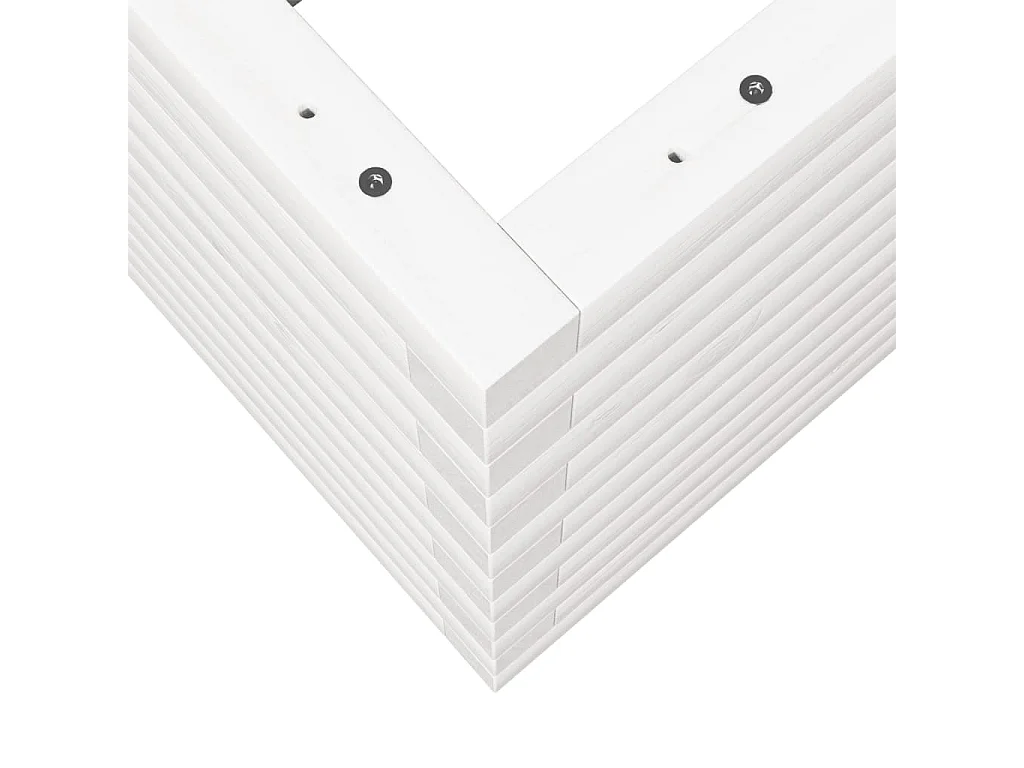 Jardinière blanc 70x70x46 cm bois de pin massif